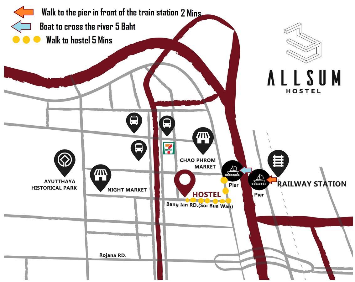 Allsum Hostel Phra Nakhon Si Ayutthaya Luaran gambar
